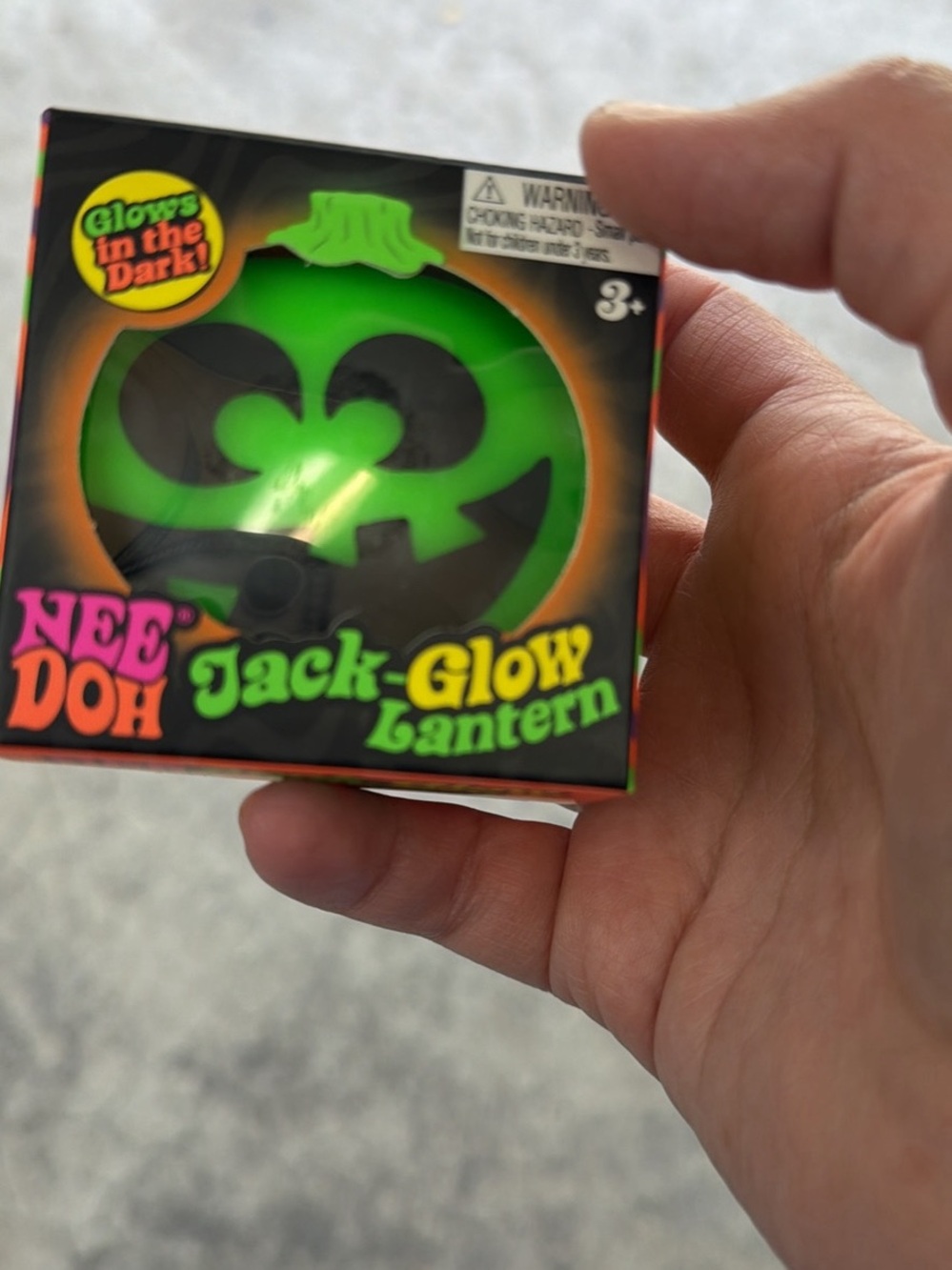 Nee Doh Jack-Glow Lantern Kids Squeezable Toy - Green